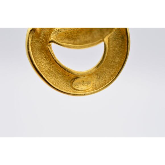 Givenchy Vintage Earrings Brushed Gold Linked Statement Runway Signed 1980s BinZ - Picture 9 of 10